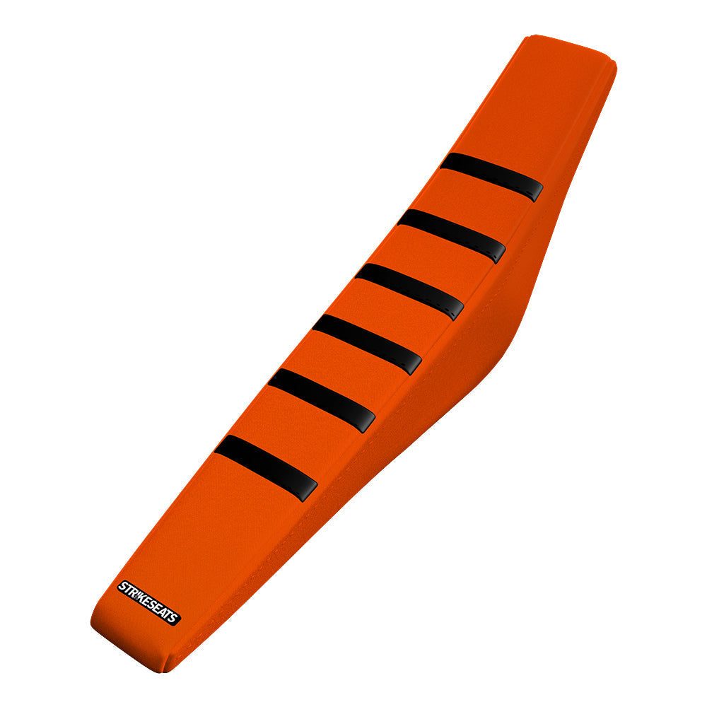 Funda de asiento acanalada con agarre para KTM 85SX 18-23 NEGRO/NARANJA/NARANJA