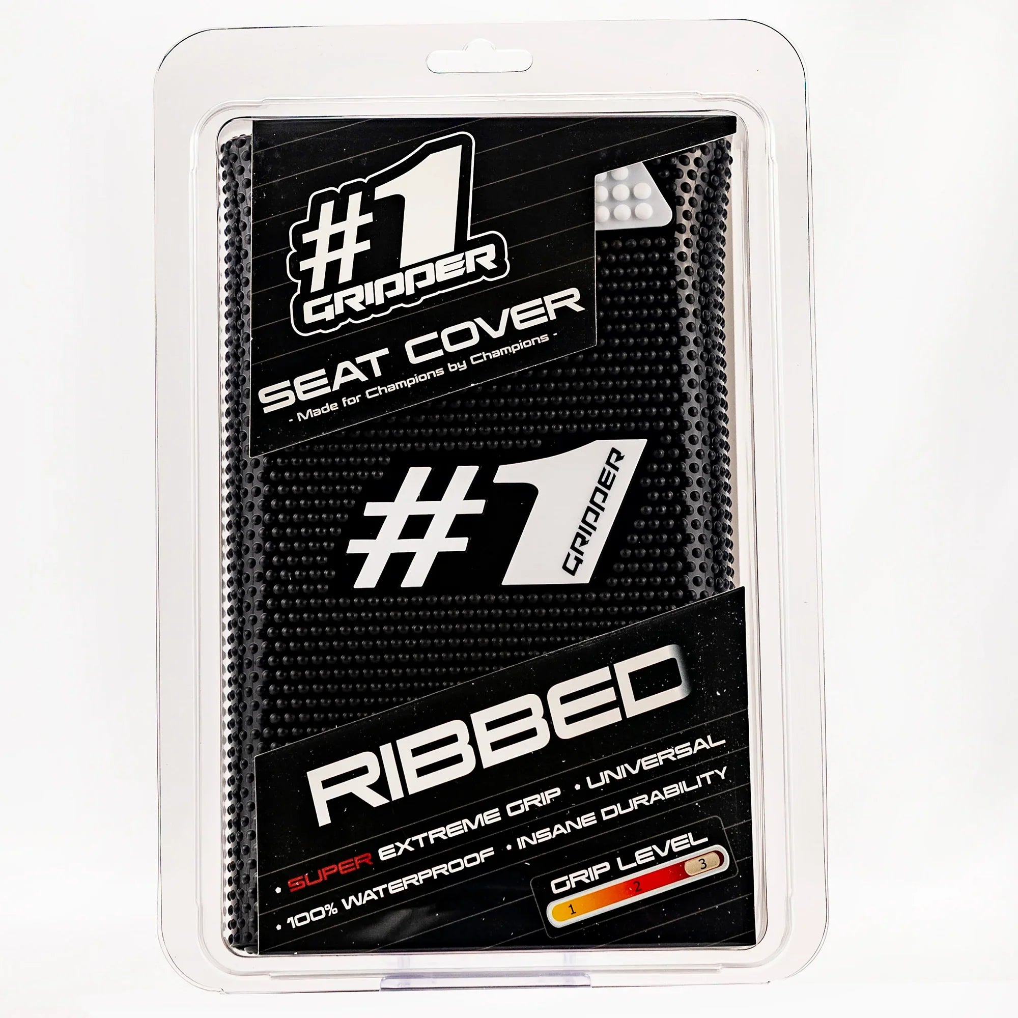 RIBBED Seat Cover - Black/White