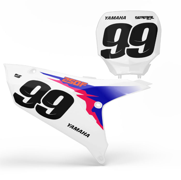 Yamaha // Retro Backgrounds Motocross Graphics Kit by SpiralGFX